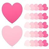 MSHUNKEJI 150 Pcs Heart Index Cards Pink Index Card 3x3 Colored Note Cards Colors Study Cards Blank Business Cards Invitation Cards Thank You Notes Cards For School Learning Office Game