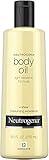 Neutrogena Body Oil Light Sesame Formula, Dry Skin Moisturizer & Hydrating Body Massage Oil, for Radiant & Healthy Looking Glow, Nourishing Bath Oil for Sheer Moisture, 8.5 fl. oz