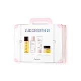 Hanskin Glass Skin On The Go Kit, Set of 4, Moisturizing Travel Friendly Hydrating Skincare Set for Glowing Skin, Cleansers, Skin Essence Toner and Moisturizer, Korean Skincare