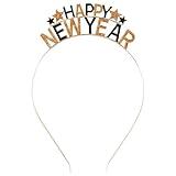 Happy New Year Headband for Women Adults New Years Headband 2025 New Year’s Eve Hat Star Head Bands Happy New Years Decorations Party Supplies Holiday Gifts