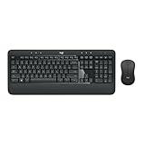 Logitech MK540 Advanced Wireless Keyboard and Mouse Combo for Windows, 2.4 GHz Unifying USB-Receiver, Multimedia Hotkeys, 3-Year Battery Life, for PC, Laptop