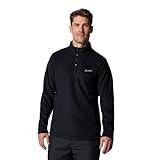 Columbia Mens Steens Mountain Half Snap Fleece Jacket, Black, Large