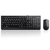 Lenovo 300 USB Combo, Full-Size Wired Keyboard & Mouse, Ergonomic, Left or Right Hand Mouse, Optical Mouse, GX30M39606, Black