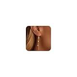 NECOCY Dangle Gold Earrings for Women Dangling Dangly Long Hanging 14K Chain Earings Trendy Drop Wedding Piercing Threader Ear Rings Dainty Accessories Hypoallergenic Zirconia CZ Hoco Prom Jewelry