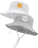 FURTALK Baby Sun Hat Smile Face Toddler Boys Girls Bucket Hat 0-5 Years Kids UPF 50+ Sun Protection Summer Hats