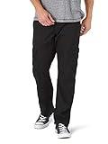Wrangler Authentics Men's Premium Relaxed Fit Straight Leg Cargo Pant, Black, 40W X 32L