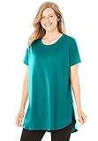 Woman Within Women's Plus Size Easy Maxi Tunic - 26/28, Waterfall