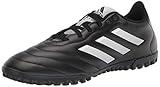 adidas Unisex Goletto Turf Soccer Shoe, Black/White/Red, 10.5 US Men
