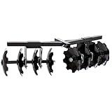 IMPACT IMPLEMENTS® Disc Plow Harrow with Weight Tray for ATV/UTV/Garden Tractors. Prep Soil, Cut Weeds & Clear Crop Remains.