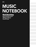 Music Notebook for Advanced Students and Professionals| Blank Sheet Music | Manuscript Paper Notebook| 100 Pages 12 Staves per Page | Notation Guide Included | 8,5” x 11” |