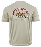 JOES SURF SHOP Surfing Bear Moisture Wicking Graphic Tee-XL-Sand