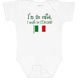 inktastic So Cute Italian Baby Bodysuit 6 Months 0020 White 20d34