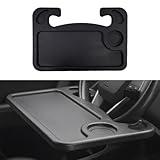 Wogomz Car Steering Wheel Desk, Multipurpose Steering Wheel Trays, Double-Sided Car Seat Stand Trays for Laptop and Eating, Travel Car Accessories Fits Most Vehicles Steering Wheel (Black)