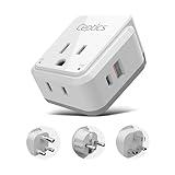 Ceptics South Africa Power Adapter Travel Set - 20W PD & QC, Fast & Safe with Dual USB & USB-C - 2 USA Outlet - Use All Over Africa, Zimbabwe, Morocco - Includes Type E/F, M, G SWadAPt Attachments