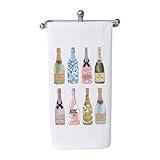 WCGXKO Funny Champagne Lover Gift Home Champagne Bar Decor Champagne Themed Flour Sack Kitchen Towel Dish Towel (Champagne moet Towel)