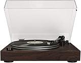 Crosley C8A-WA Belt-Driven Record Player Turntable with Built-in Pre-Amp, Adjustable Tonearm, AT3600L Cartridge, and Audio Grade MDF Plinth, Walnut