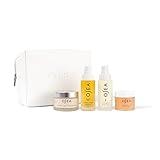 OSEA Bestsellers Bodycare Set - Pamper with a 4-piece Body Care Kit - Vegan Leather Pouch with Body Oil, Body Scrub, Body Balm, Body Butter - Clean Beauty - Ideal for Beauty Gifts - Travel Set Ready