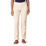 Amazon Essentials Women's Slim Fit, Straight leg Stretch Twill Chino Pant, Light Tan, 8