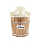 Elite Gourmet Maxi-Matic EIM-924L 4 quart Old Fashioned Electric Ice Cream Maker, Pine Bucket