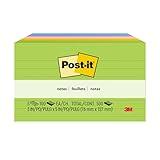 Post-it Notes, 3 in x 5 in, 5 Lined Sticky Notes Pads, 100 Sheets per Pad, Floral Fantasy Collection, School Supplies and Oﬃce Products