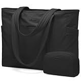 LOVEVOOK Tote Bag for Women,Lightweight Gym Tote Bag with Zipper,Work Tote with Laptop Pocket,Nurse Dance Yoga Bag for Travel