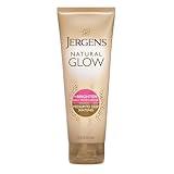 Jergens Natural Glow Self Tanner Body Lotion, Sunless Tanning, Medium to Deep Skin Tone, Daily Moisturizer with Coconut Oil, Vitamin E and Antioxidants, 7.5 Oz