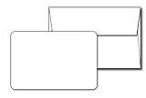 Desktop Publishing Supplies Blank White 4 1/4" x 5 1/2" (A2 Size) Rounded Edge Flat Cards - 100 Cards & 100 Envelopes