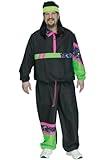 Fun World mens 80's Track Suit Adult Sized Costumes, Multi, One Size US