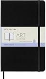 Moleskine Art Sketchbook, Hard Cover, Large (5" x 8.25") Plain/Blank, Black, 104 Pages