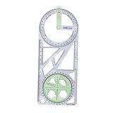 Geometric Ruler Drawing Template Form Work Draft Ruler Drawing Rulers for Office Measuring Stencil for Artists Teachers Sewing Writing Office Drawing and Lettering Aids