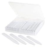 100 Plastic Collar Stays For Men Dress Shirt in Plastic Box 2.5 Inches