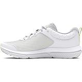 Under Armour Women's Charged Assert 10, (110) White/White/Sonic Yellow, 5, US