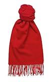 Glen Isla 100% Lambswool Scarf Plain Red - Made In Scotland