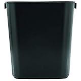 Rubbermaid Commercial Products Fg295500Bla Plastic Resin Deskside Wastebasket, 3.5 Gallon/13 Quart, Black