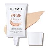 TUNBOT Long Lasting Concealer Foundation, SPF 50, Makeup to Cover Facial Imperfections, Unscented Foundation for All Skin Types (30ml)