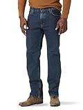 Wrangler Authentics Men's Regular Fit Comfort Flex Waist Jean, Dark Stonewash, 42W x 29L