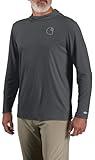 Carhartt Men's Force Sun Defender™ Lightweight Long-Sleeve Hooded Logo Graphic T-Shirt, Steel, X-Large
