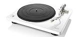 Denon DP-400 (White) Semi-Automatic Analog Turntable with Speed Auto Sensor | Specially Designed Curved Tonearm | Supports 33 1/3. 45, 78 RPM (Vintage) Speeds | Modern Looks, Superior Audio