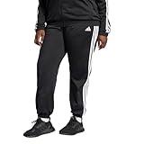 adidas Women's Tricot 3-Stripes Track Pants, Black/White