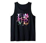 Love Dog Paw Print Colorful National Animal Shelter Week Tank Top