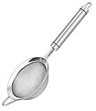 SUNWUKIN 304 Stainless Steel Fine Mesh Strainers for Kitchen, Colander-Skimmer with Handle, Sieve Sifters for Food, Tea, Rice, Oil, Noodles, Fruits, Vegetable