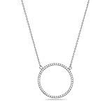 My Daily Styles 925 Sterling Silver Circle of Life White CZ Pendant Necklace