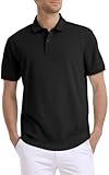 Polo Shirts for Men, Summer Sports Short Sleeve Moisture Wicking Dry Fit Activewear Golf Shirts for Men, Sizes S-3XL (US, Alpha, X-Large, Regular, Regular, Black)
