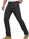 FREE SOLDIER Men's Cargo Pants Water Resistant Ripstop Tactical Pants for Men Work Pants Lightweight Outdoor Hiking Pants Men (Classic Black 36W x 34L)