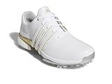 adidas Men's Tour360 24 Golf Shoes, Footwear White/Gold Metallic/Silver Metallic, 9.5