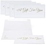 100 Christmas Currency Envelopes Holiday Money Gift Envelope Holder Enclosure A Gift For You Gold Design 2 7/8” x 6 ½” for Cash Check Coin Note Mailing Gifts Office Business Wedding Party Favor