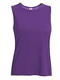 Expert Brand USA-Made Women's Oxymesh Dry Fit Sleeveless Tank Top Athletic Shirt Dark Purple