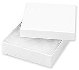 Darice Jewelry Boxes For Christmas - White - 3.5 x 3.5 x 7/8 inches - 6 pieces