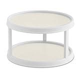 Copco Non-Skid 2 Tier Turntable, 12 inch, Cream