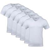 Gildan Men's V-Neck T-Shirts, Multipack, Style G1103, White (6-Pack), Small